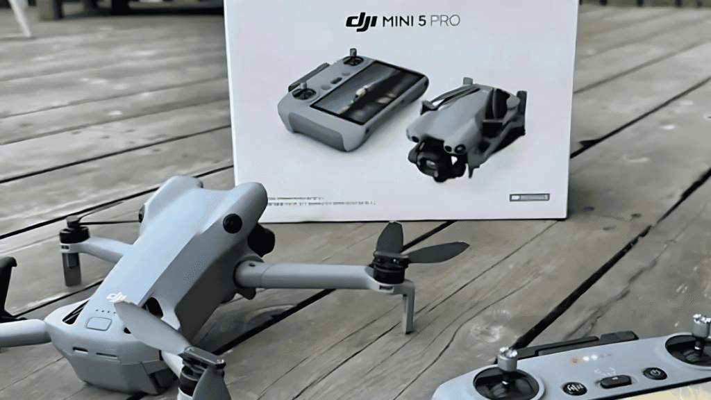 dji mini 5 pro drone reatil box