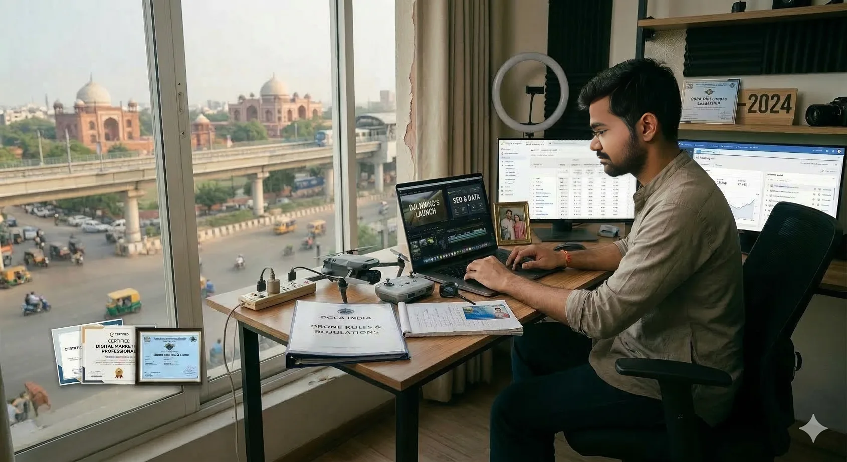 2020 to 2024 drone image