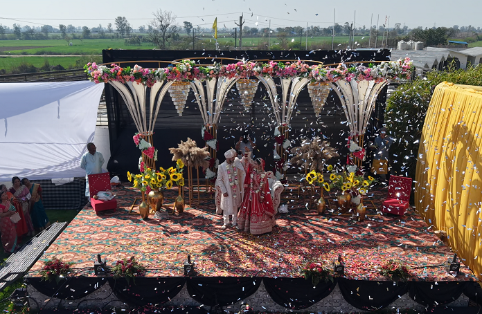 wedding drone shoot image