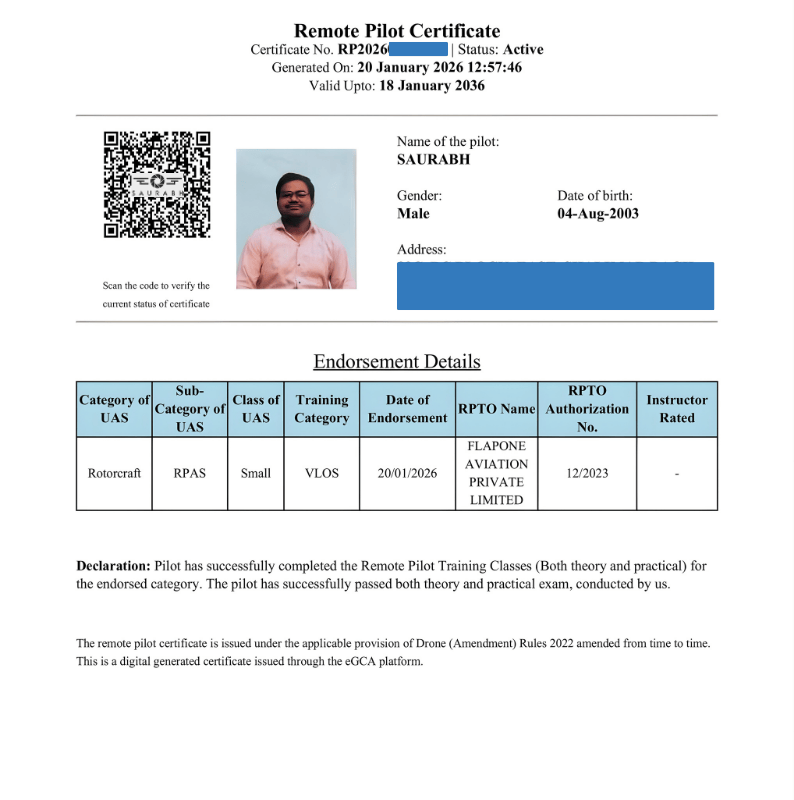 DGCA Remote Pilot Certificate