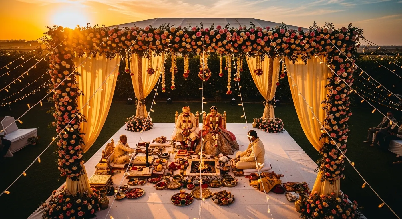 Wedding drone photo